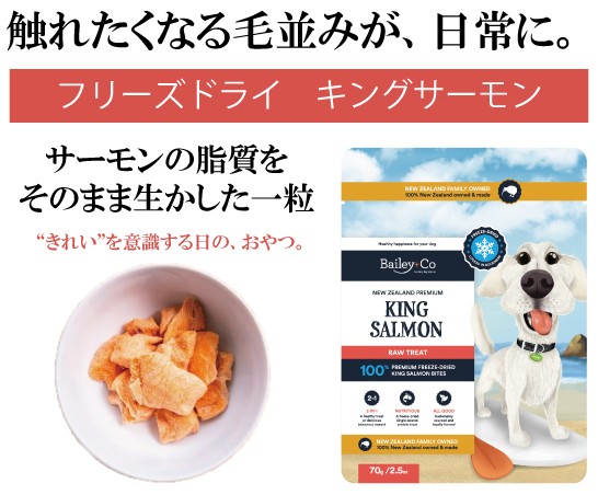 Bailey+Co フリーズドライ キングサーモン 70g