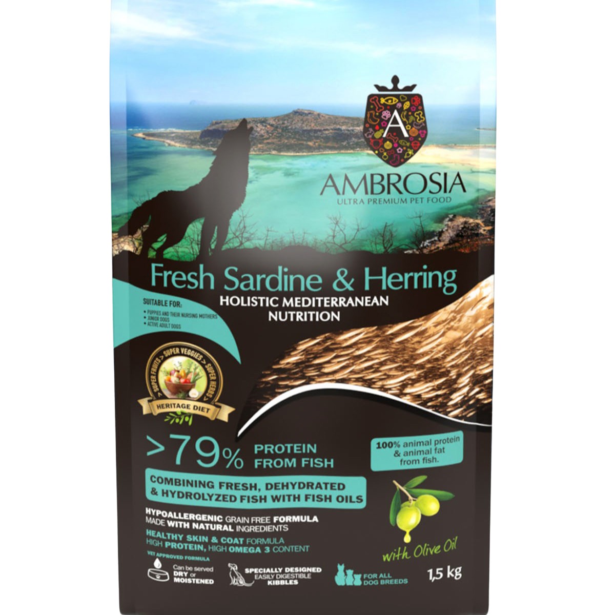 AMBROSIA Dog HMNサーディン＆ヘリング　5kg