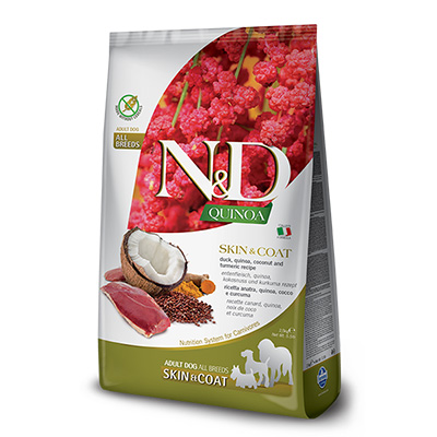 N&D キヌア スキン&コート(皮膚被毛健康サポート)ダック 成犬用 800g