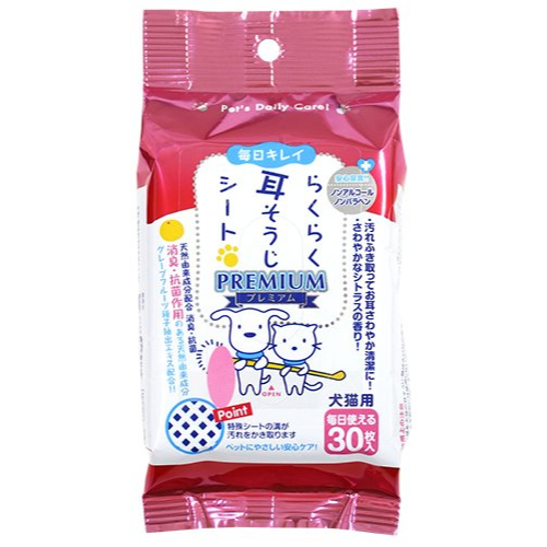 スーパーキャット　らくらく耳そうじシート            30P