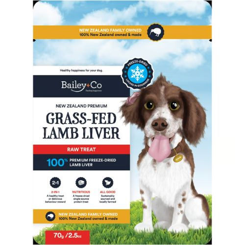 Bailey+Co フリーズドライ 牧草飼育ラムレバー 70g