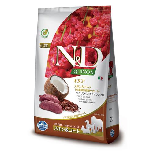 N&D キヌア スキン&コート(皮膚被毛健康サポート)ベニソン 成犬用 800g