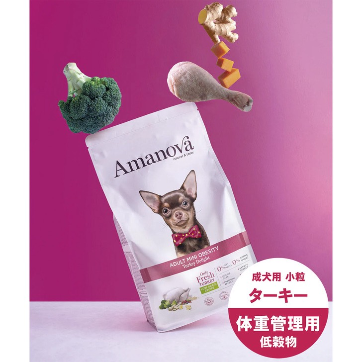 AMANOVA アダルト ミニ オウビースィティ ターキー ディライト 100g