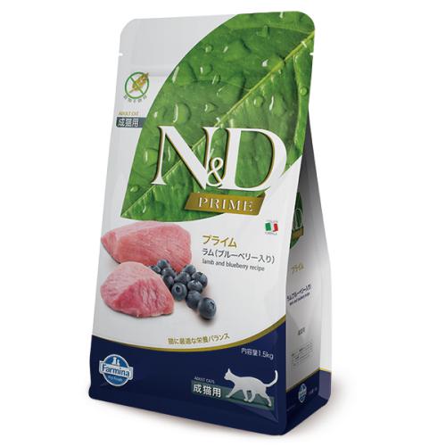N&D プライム ラム(ブルーベリー入り)成猫用　300g