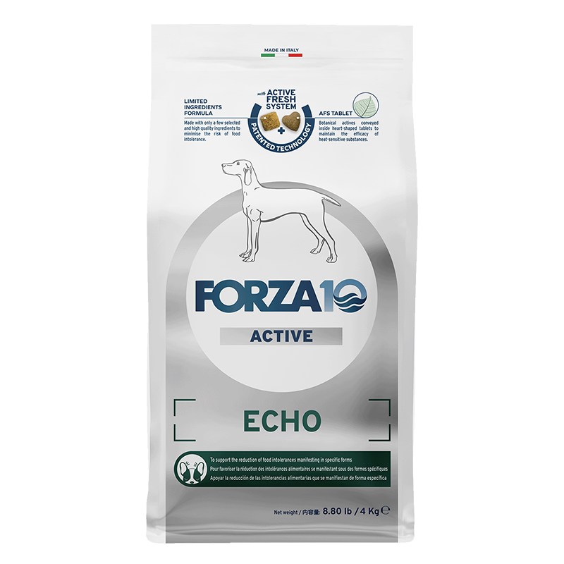 FORZA10 ECHO Active エコー アクティブ 中粒4kg  【耳管 ・外耳 の健康維持】