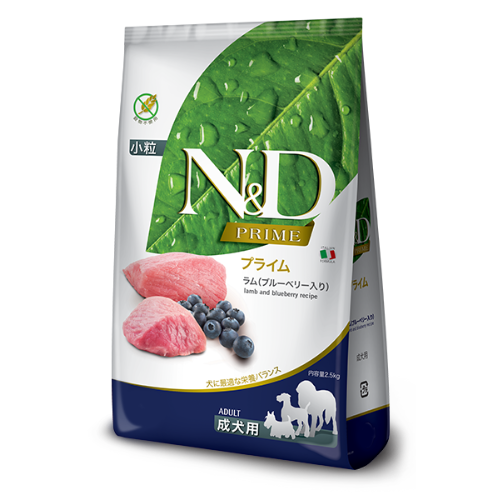 N&D プライム ラム(ブルーベリー入り) 成犬用 800g