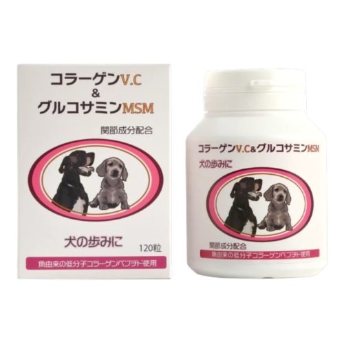 日本ビーエフ 犬の歩みにコラーゲンV.C＆グルコサミンMSM 120錠
